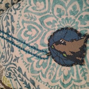 Blue and Gray Patterned Art Piece